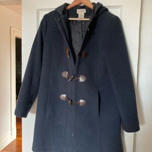 L.L. Bean Women's Navy Blue Toggle Pea Coat